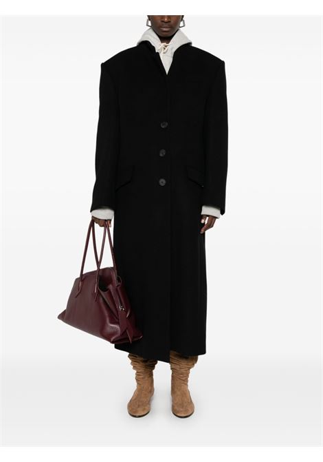 Black single-breasted coat The attico - women THE ATTICO | 250WCC00081WWV058AA100